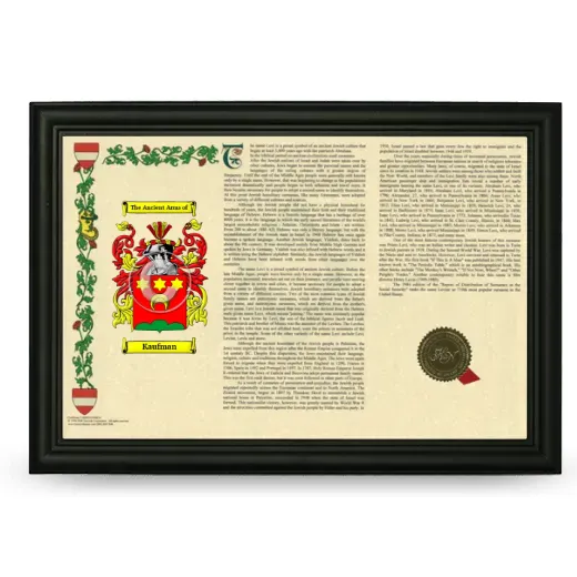 Kaufman Armorial Landscape Framed - Black