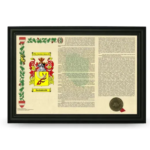 Kazimierski Armorial Landscape Framed - Black
