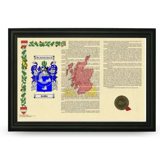 Keddie Armorial Landscape Framed - Black
