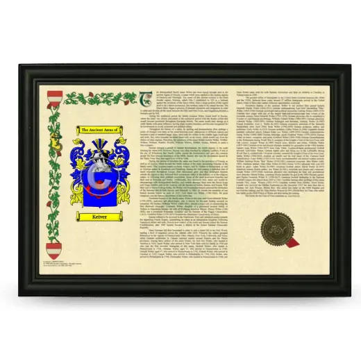 Keiver Armorial Landscape Framed - Black
