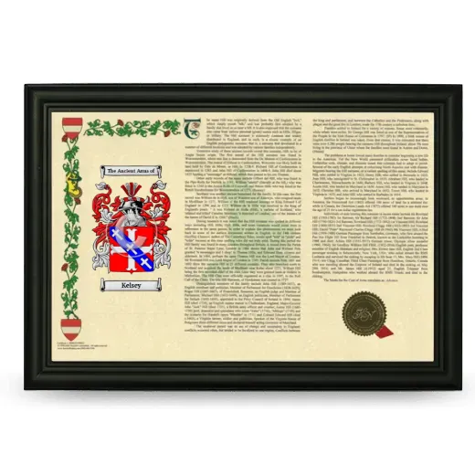 Kelsey Armorial Landscape Framed - Black