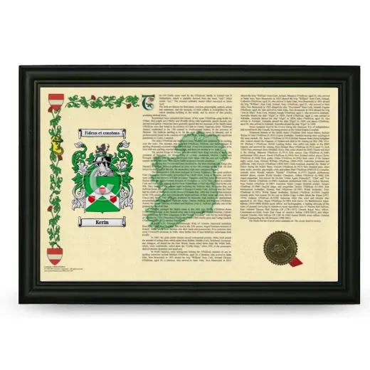 Kerin Armorial Landscape Framed - Black