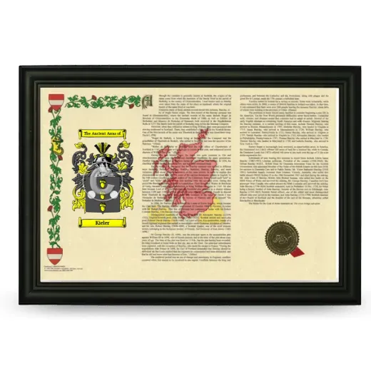 Kieler Armorial Landscape Framed - Black