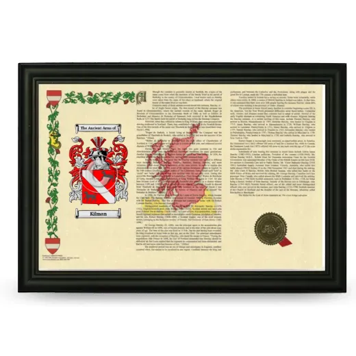 Kilman Armorial Landscape Framed - Black