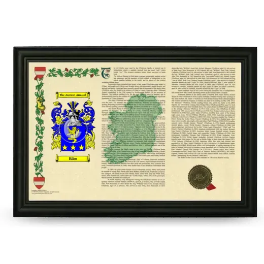 Kilro Armorial Landscape Framed - Black
