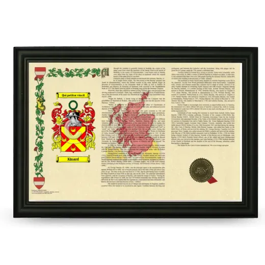 Kinard Armorial Landscape Framed - Black