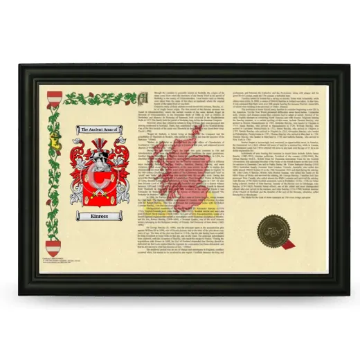 Kinross Armorial Landscape Framed - Black