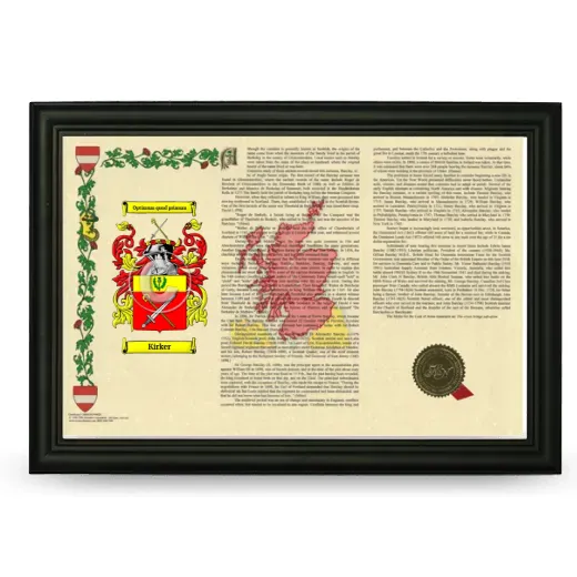 Kirker Armorial Landscape Framed - Black