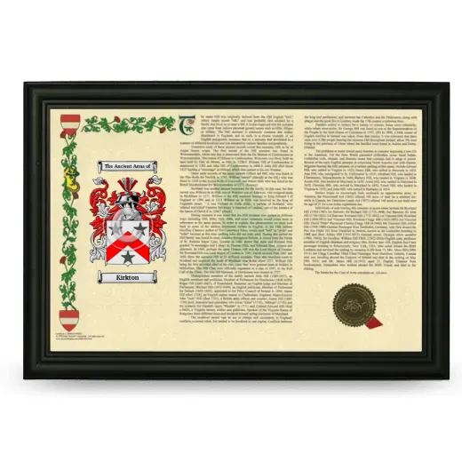 Kirkton Armorial Landscape Framed - Black