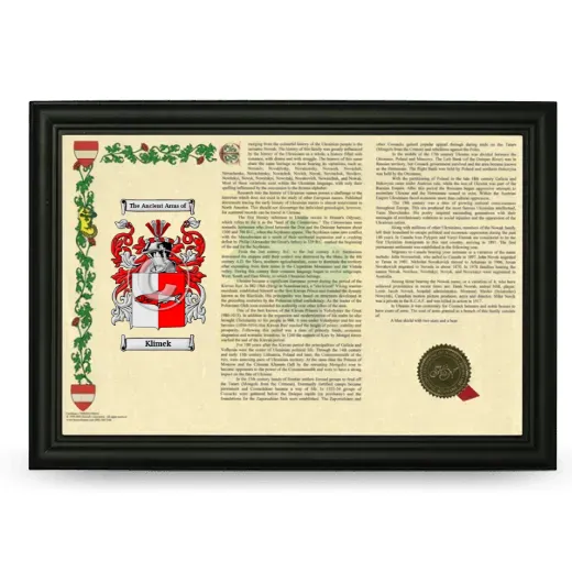 Klimek Armorial Landscape Framed - Black