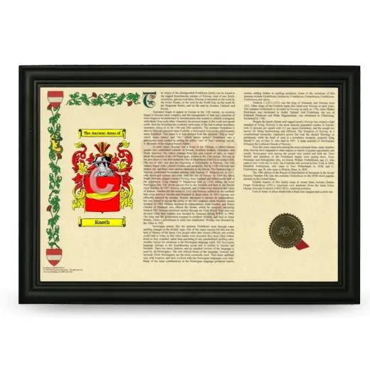 Knoth Armorial Landscape Framed - Black