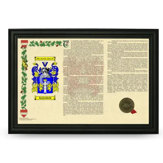 Krahenbuhl Armorial Landscape Framed - Black