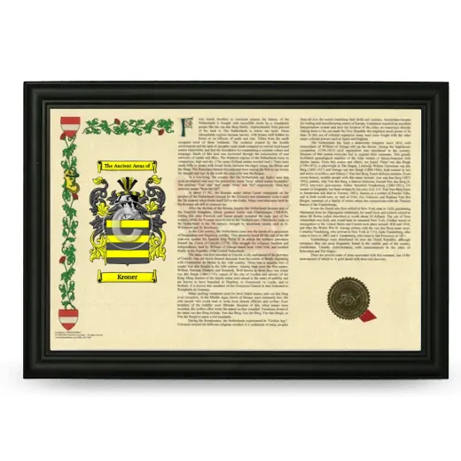 Kroner Armorial Landscape Framed - Black