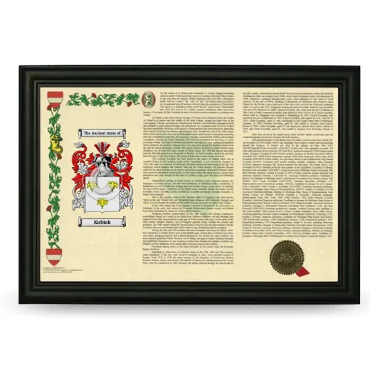 Kubiak Armorial Landscape Framed - Black