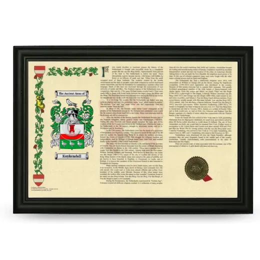 Kuykendall Armorial Landscape Framed - Black