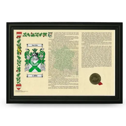 L'abby Armorial Landscape Framed - Black