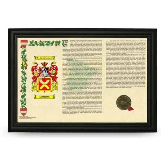 Lacambra Armorial Landscape Framed - Black