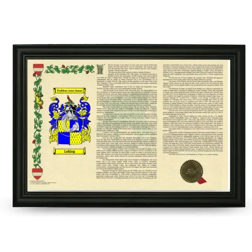 Laking Armorial Landscape Framed - Black