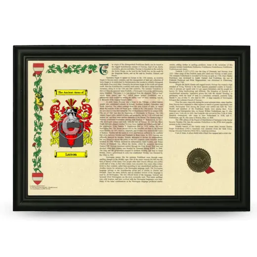 Larson Armorial Landscape Framed - Black