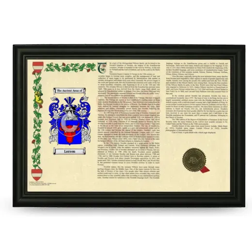 Larson Armorial Landscape Framed - Black