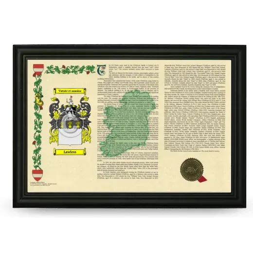 Lawless Armorial Landscape Framed - Black