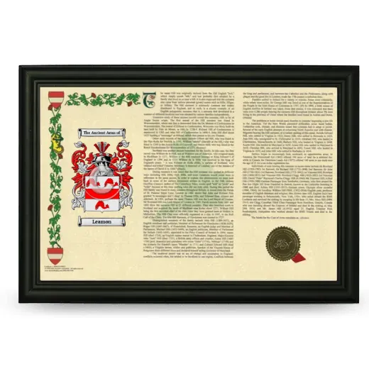 Leamon Armorial Landscape Framed - Black