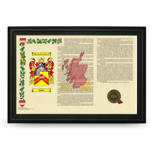 Lease Armorial Landscape Framed - Black