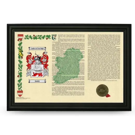 Leery Armorial Landscape Framed - Black