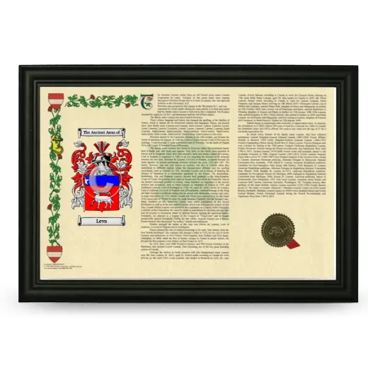 Leva Armorial Landscape Framed - Black