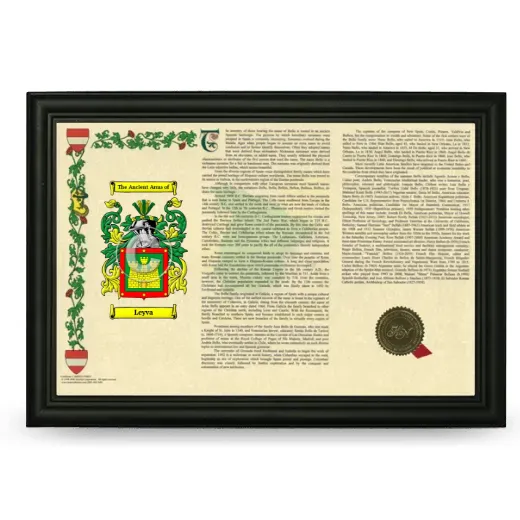 Leyva Armorial Landscape Framed - Black