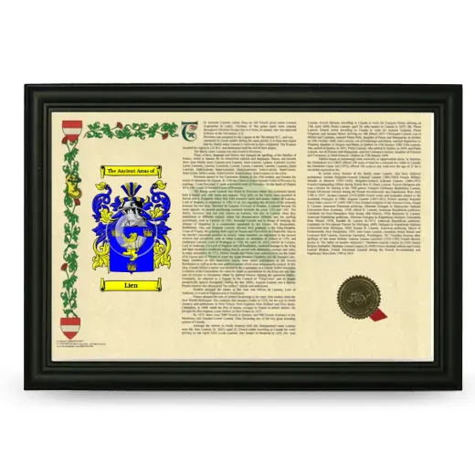 Lien Armorial Landscape Framed - Black