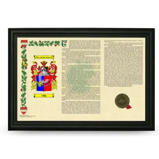 Ling Armorial Landscape Framed - Black