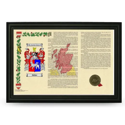Mabee Armorial Landscape Framed - Black