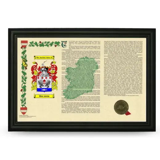 Mac owen Armorial Landscape Framed - Black