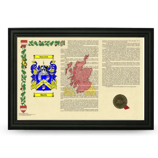 Macey Armorial Landscape Framed - Black