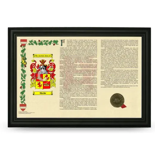 Macke Armorial Landscape Framed - Black