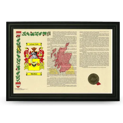 MacKen Armorial Landscape Framed - Black
