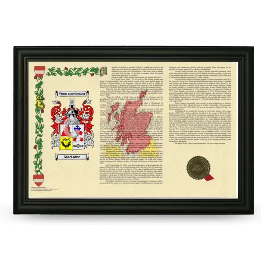 MacLaine Armorial Landscape Framed - Black