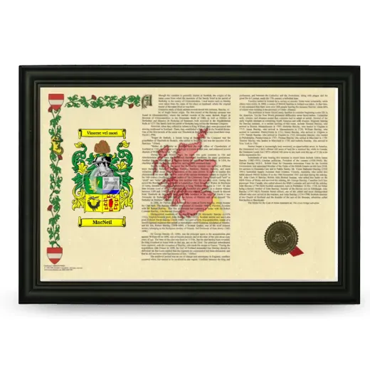 MacNeil Armorial Landscape Framed - Black