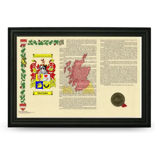 MacUmber Armorial Landscape Framed - Black