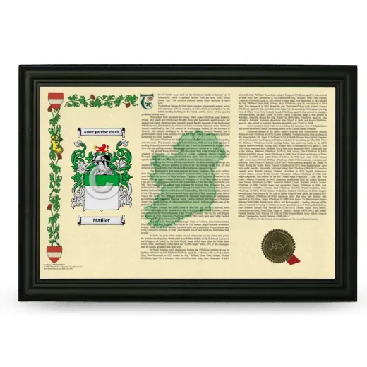 Mailler Armorial Landscape Framed - Black