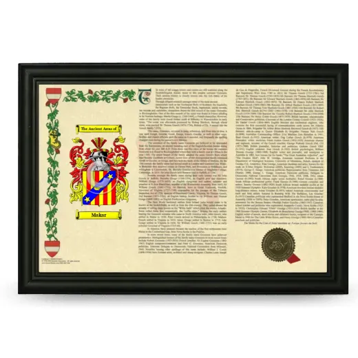 Makar Armorial Landscape Framed - Black