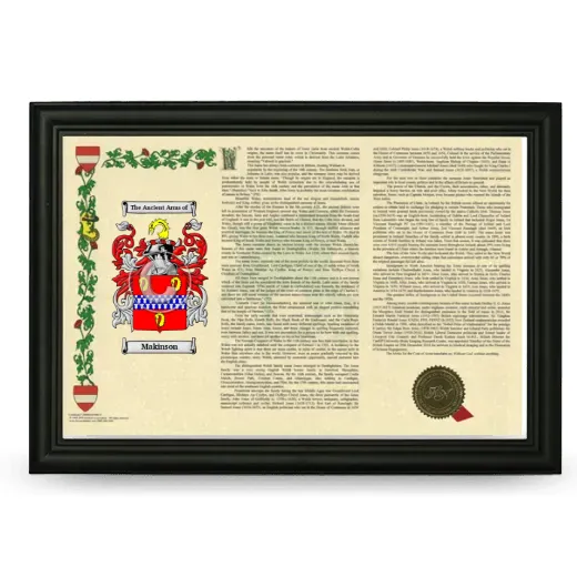 Makinson Armorial Landscape Framed - Black