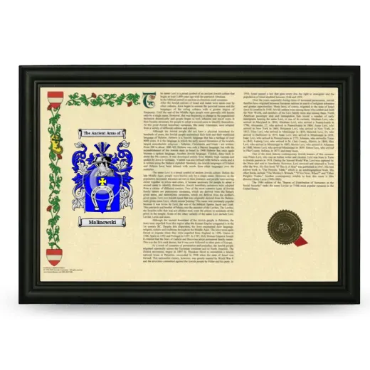 Malinowski Armorial Landscape Framed - Black
