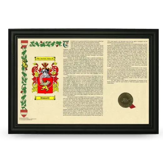 Manuely Armorial Landscape Framed - Black