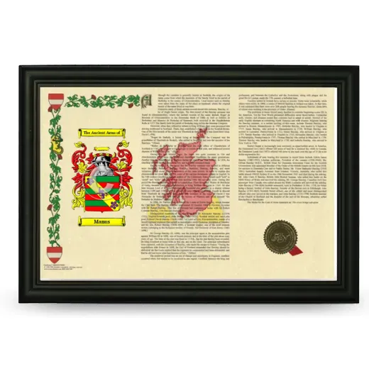 Manus Armorial Landscape Framed - Black