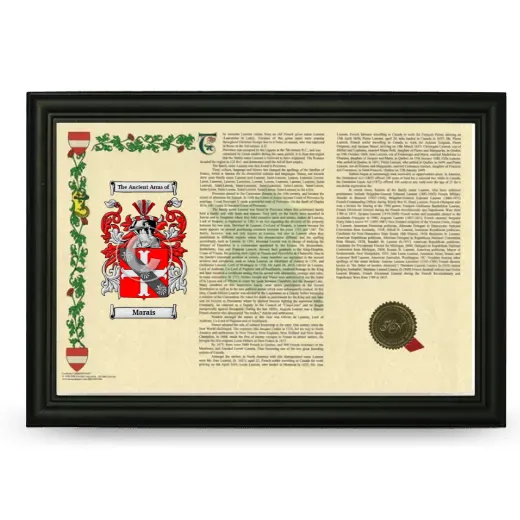 Marais Armorial Landscape Framed - Black