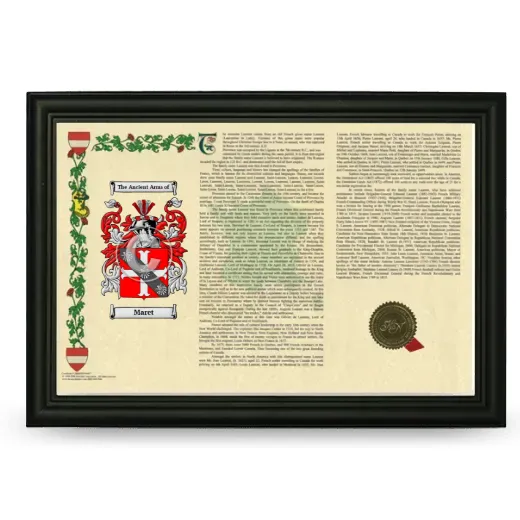 Maret Armorial Landscape Framed - Black