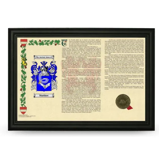 Martinec Armorial Landscape Framed - Black