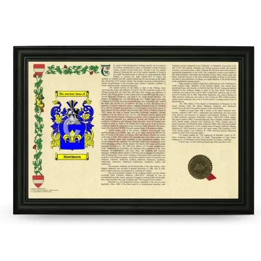 Martinsen Armorial Landscape Framed - Black